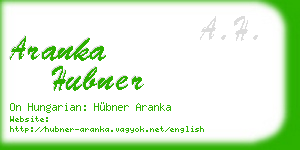 aranka hubner business card