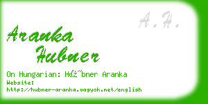 aranka hubner business card